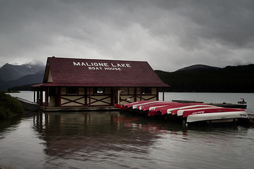 Maligne Lake Boat House at Jasper NP
